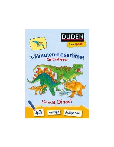 Duden Leseprofi – 3-Minuten-Leserätsel für Erstleser: Vorsicht, Dinos!