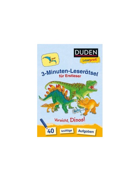 Duden Leseprofi – 3-Minuten-Leserätsel für Erstleser: Vorsicht, Dinos!