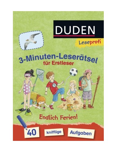 3-Minuten-Leserätsel für Erstleser: Endlich Ferien!