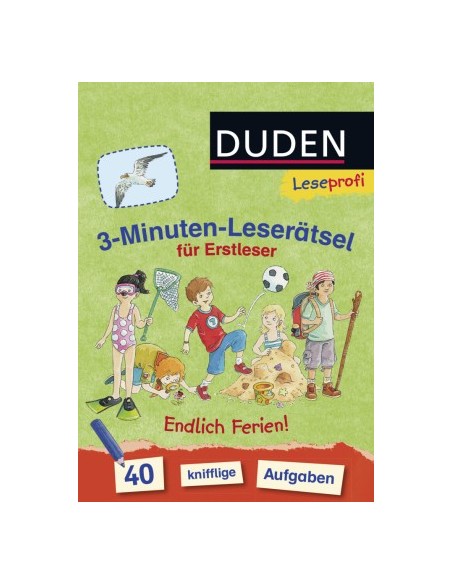 3-Minuten-Leserätsel für Erstleser: Endlich Ferien!