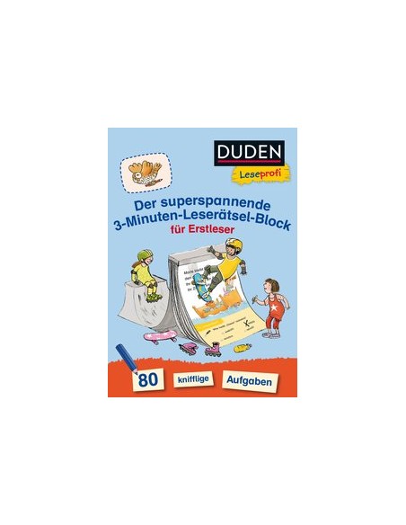 Duden Leseprofi – Der superspannende 3-Minuten-Leserätsel-Block für Erstleser
