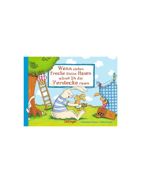 Wenn sieben freche kleine Hasen schnell in die Verstecke rasen